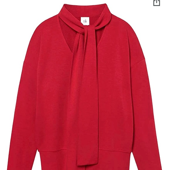 CAbi firebrick red “Tess” long sleeve tee- L - Picture 11 of 16